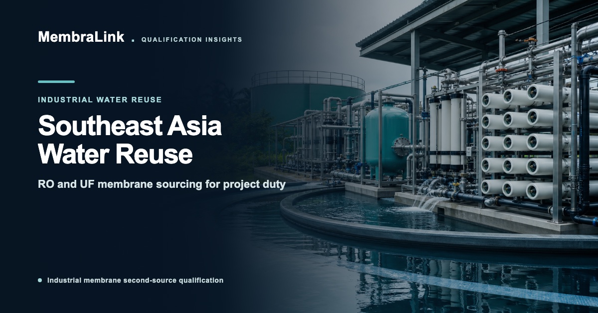 Conceptual industrial water-reuse membrane facility in a Southeast Asian setting
